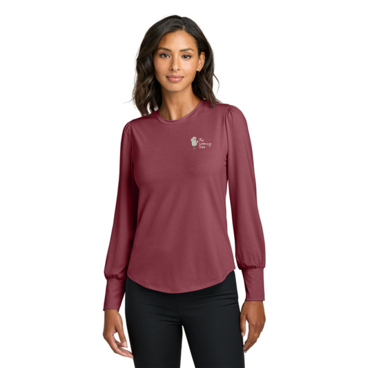 Mercer+Mettle® Women’s Stretch Jersey Long Sleeve Blouson Top