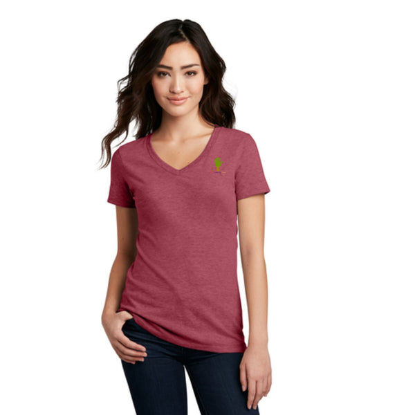 District Made® Ladies Perfect Blend® V-Neck Tee